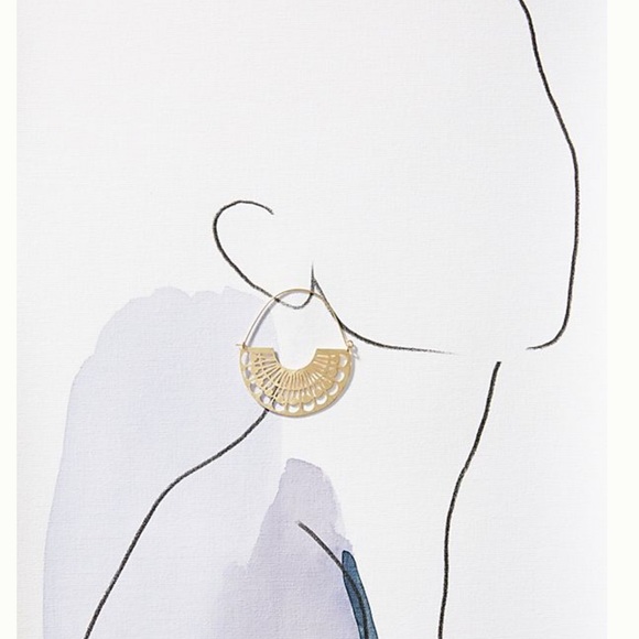 🔥NEW!🔥 Anthropologie Lucy Hoop Earrings - Picture 4 of 4